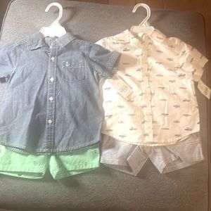 2 Carters boys shorts sets